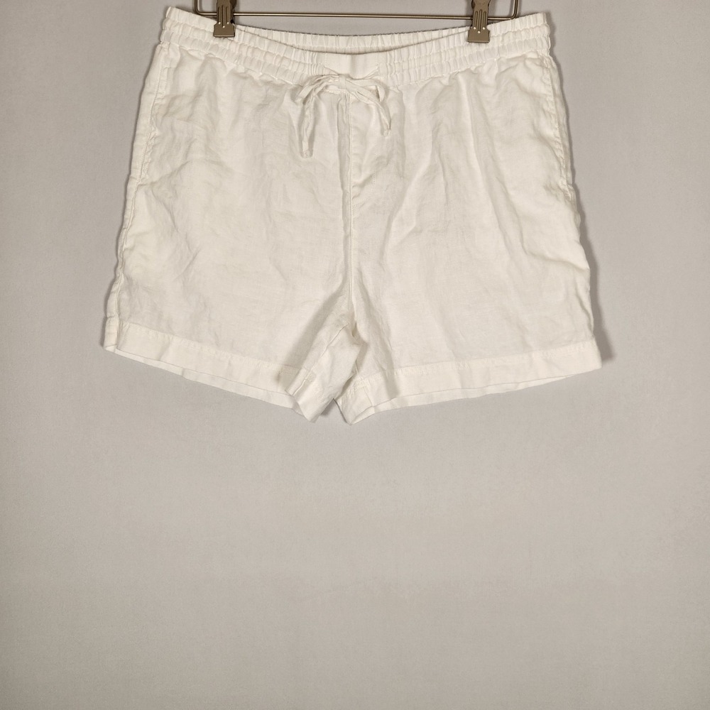 Tommy Bahama Two Palms Easy Shorts Womens Sz Medium White 100% Linen